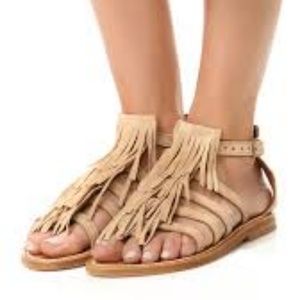 K.Jacques suede fringe sandal
